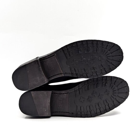 Frye Women Melissa Double Black Leather Lug Sole Chelsea Boots Size 5.5 - Picture 4 of 11